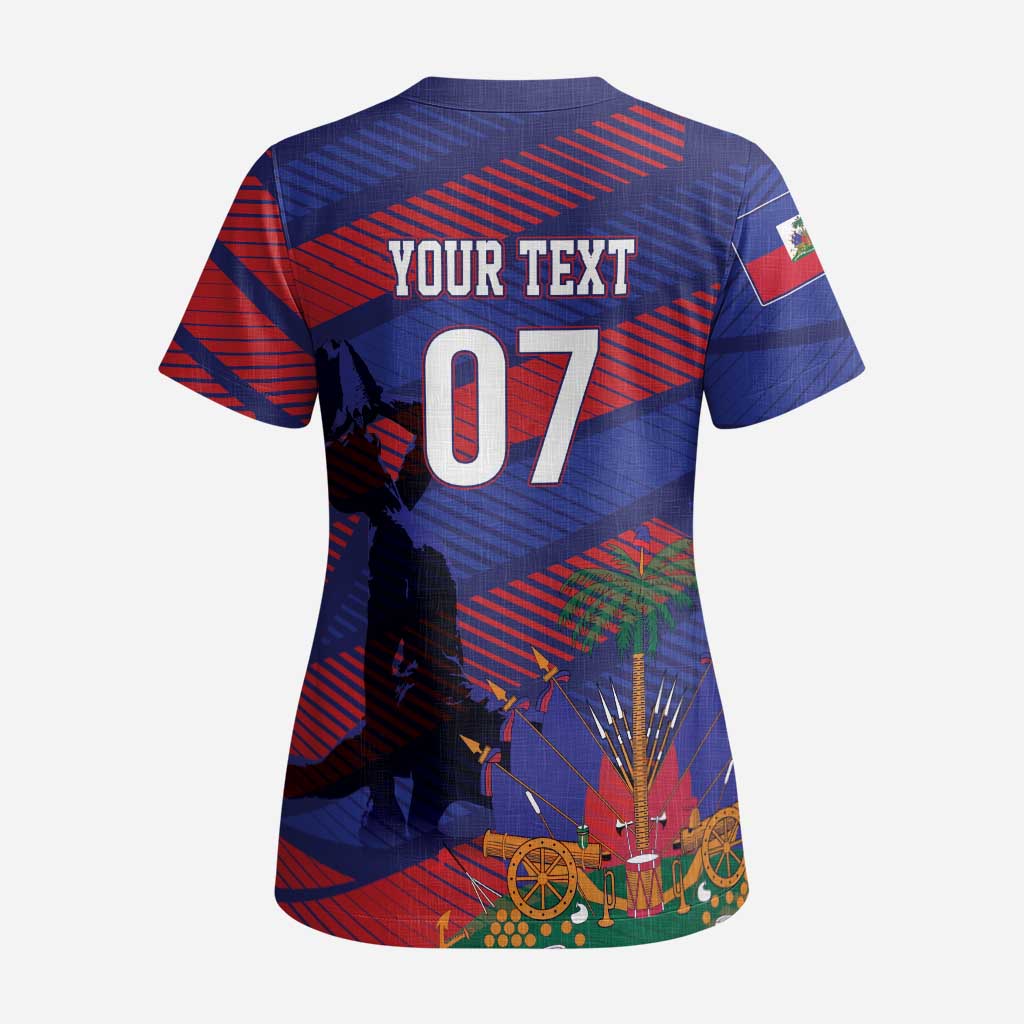 Haiti Football Personalized Les Grenadiers Scrub Top Echoes of History - Wonder Print Shop