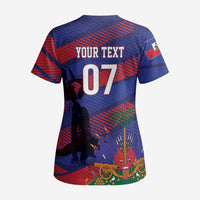 Haiti Football Personalized Les Grenadiers Scrub Top Echoes of History - Wonder Print Shop