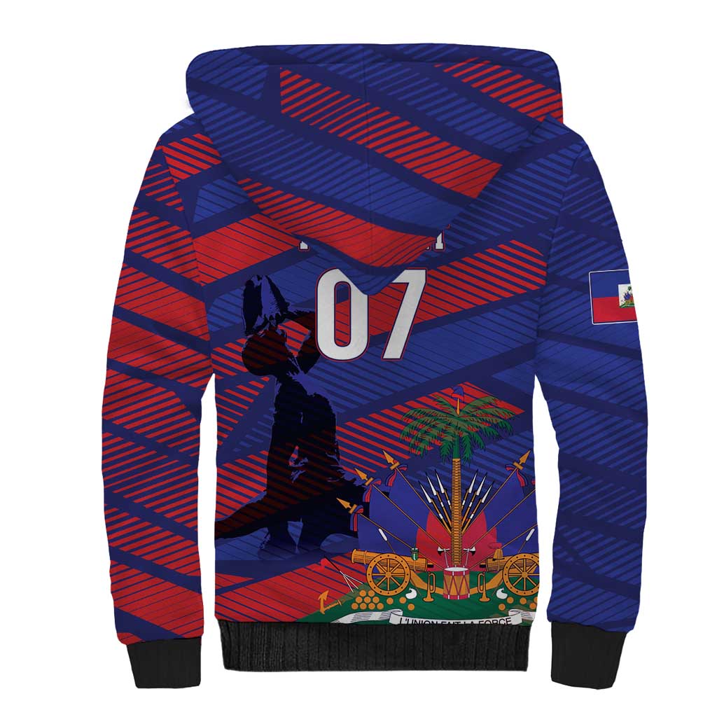 Haiti Football Personalized Les Grenadiers Sherpa Hoodie Echoes of History - Wonder Print Shop