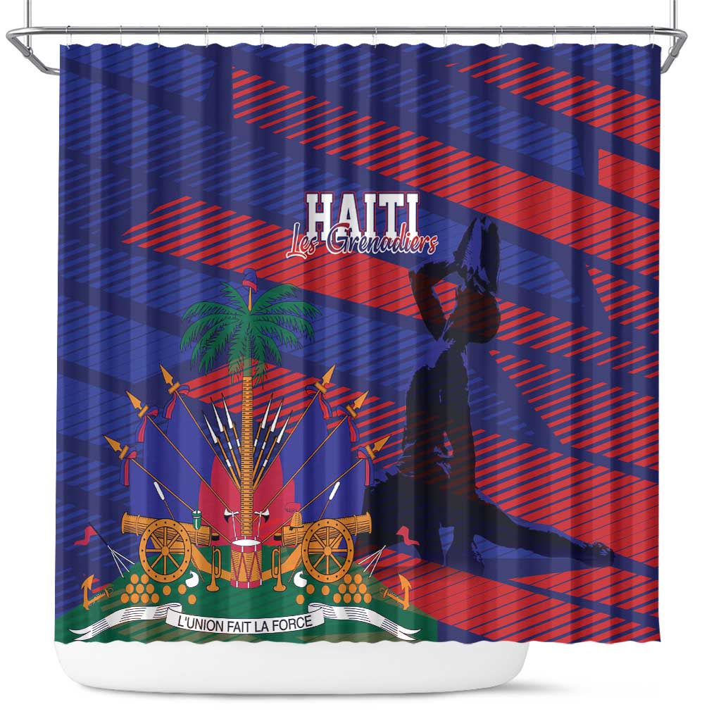 Haiti Football Les Grenadiers Shower Curtain Echoes of History - Wonder Print Shop