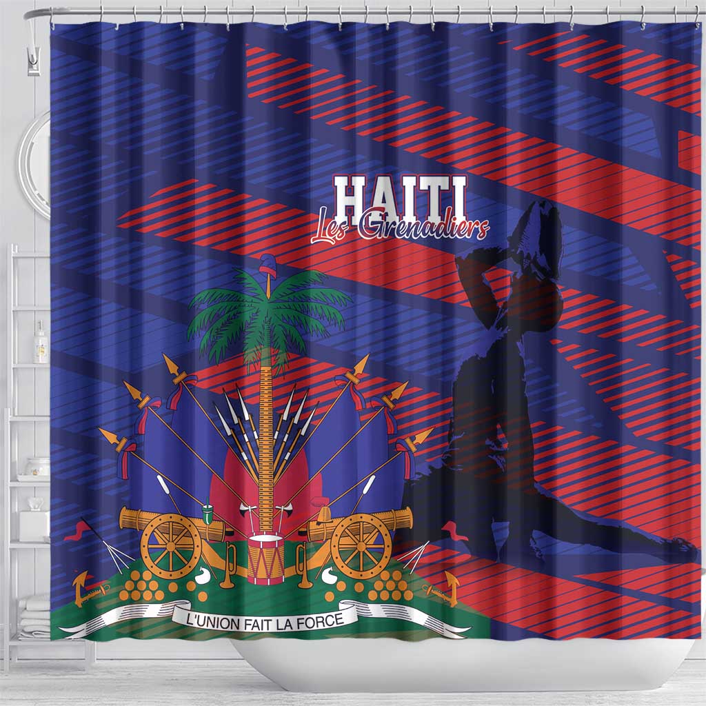 Haiti Football Les Grenadiers Shower Curtain Echoes of History - Wonder Print Shop