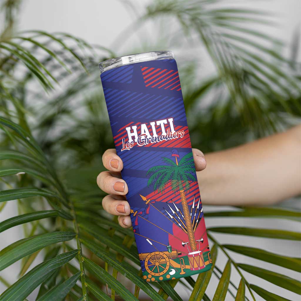 Haiti Football Personalized Les Grenadiers Skinny Tumbler Echoes of History - Wonder Print Shop