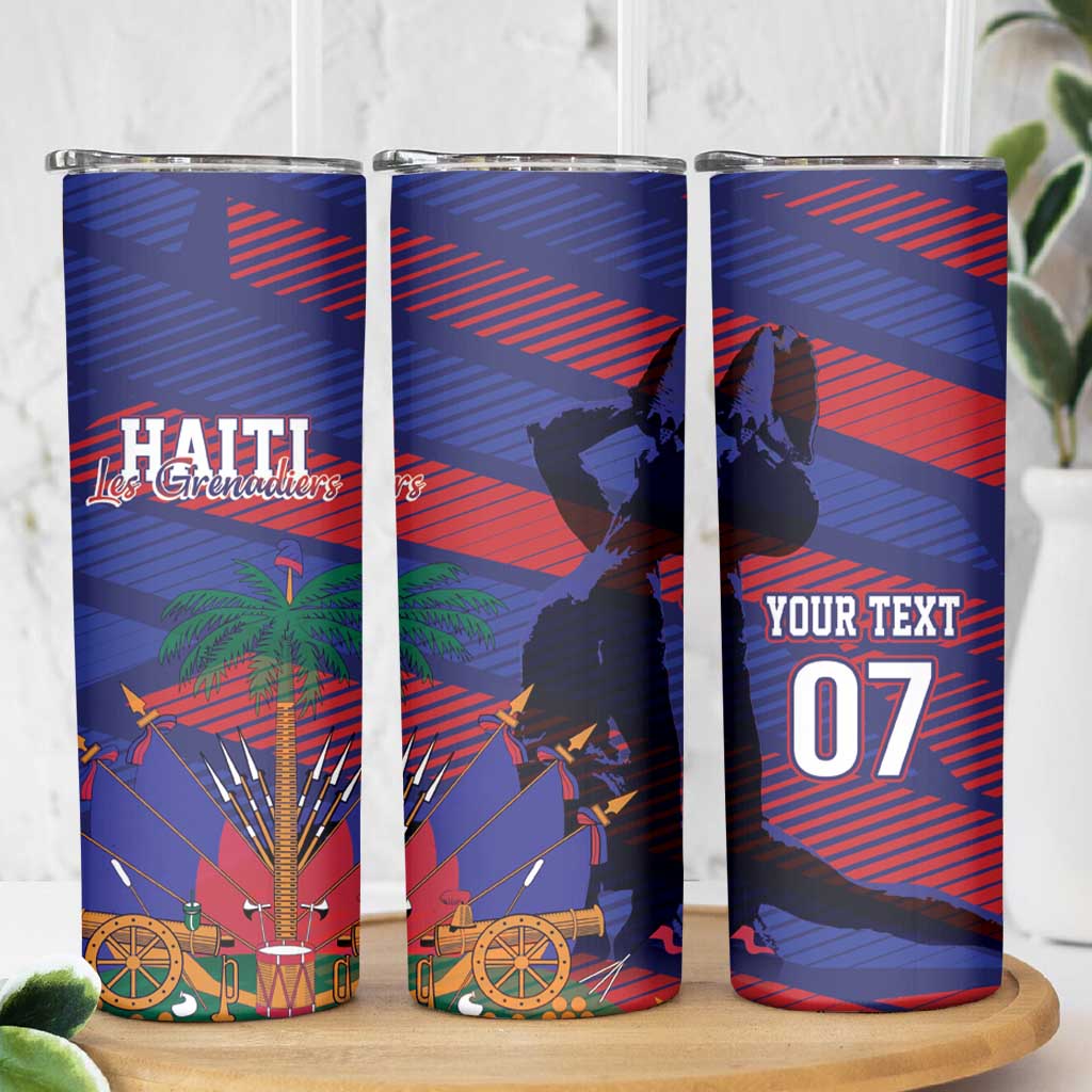 Haiti Football Personalized Les Grenadiers Skinny Tumbler Echoes of History - Wonder Print Shop