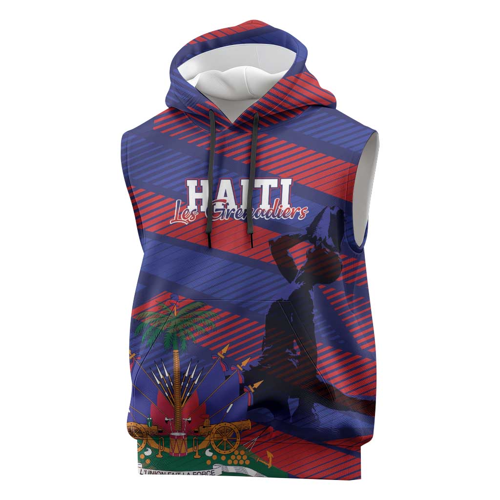 Haiti Football Personalized Les Grenadiers Sleeveless Hoodie Echoes of History - Wonder Print Shop