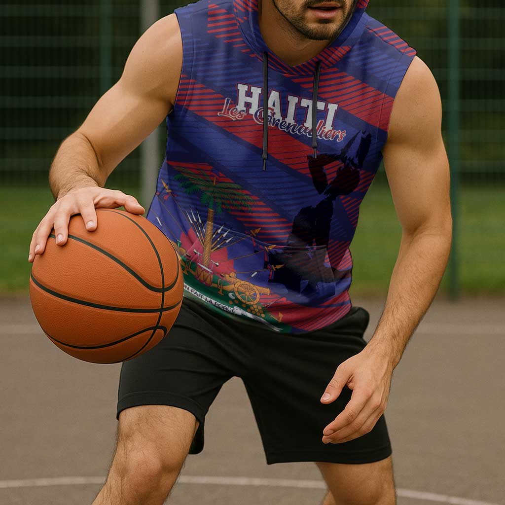 Haiti Football Personalized Les Grenadiers Sleeveless Hoodie Echoes of History - Wonder Print Shop