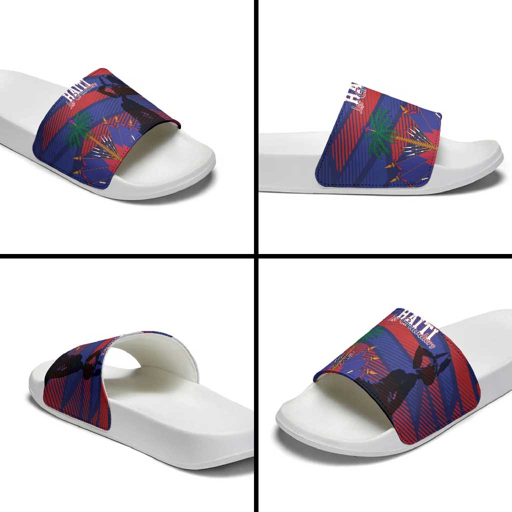 Haiti Football Les Grenadiers Slide Sandals Echoes of History - Wonder Print Shop
