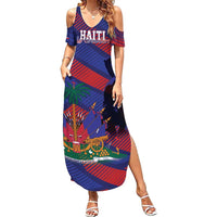 Haiti Football Personalized Les Grenadiers Summer Maxi Dress Echoes of History - Wonder Print Shop