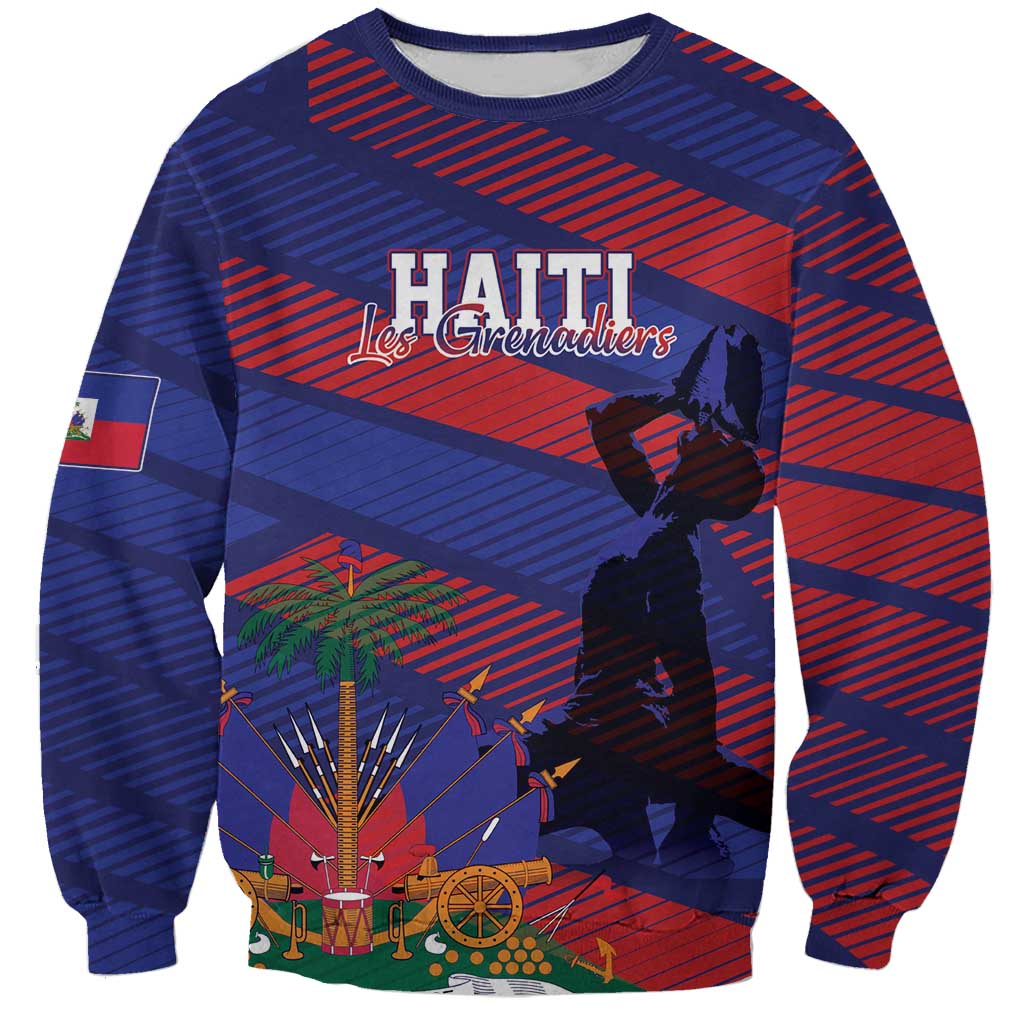 Haiti Football Personalized Les Grenadiers Sweatshirt Echoes of History - Wonder Print Shop