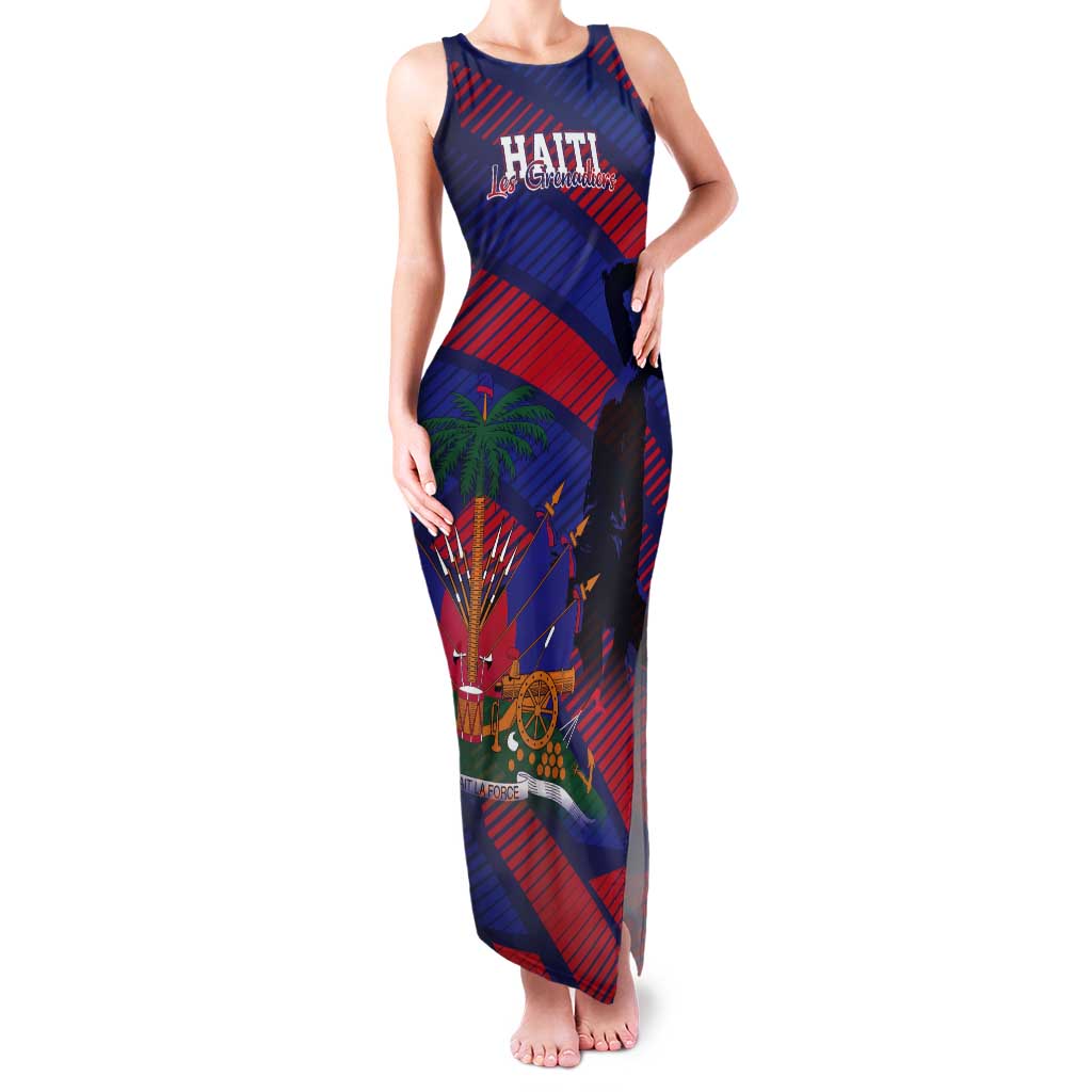 Haiti Football Personalized Les Grenadiers Tank Maxi Dress Echoes of History - Wonder Print Shop