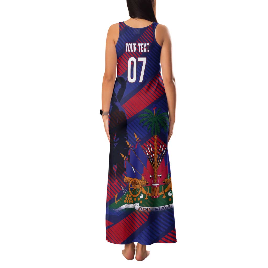 Haiti Football Personalized Les Grenadiers Tank Maxi Dress Echoes of History - Wonder Print Shop
