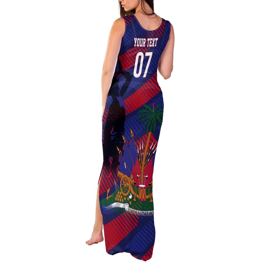 Haiti Football Personalized Les Grenadiers Tank Maxi Dress Echoes of History - Wonder Print Shop