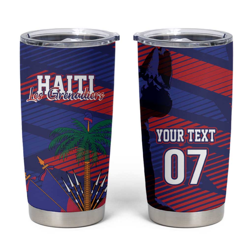 Haiti Football Personalized Les Grenadiers Tumbler Cup Echoes of History - Wonder Print Shop