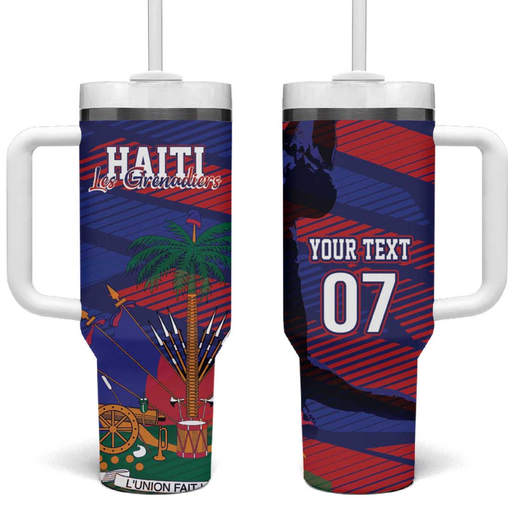Haiti Football Personalized Les Grenadiers Tumbler With Handle Echoes of History - Wonder Print Shop