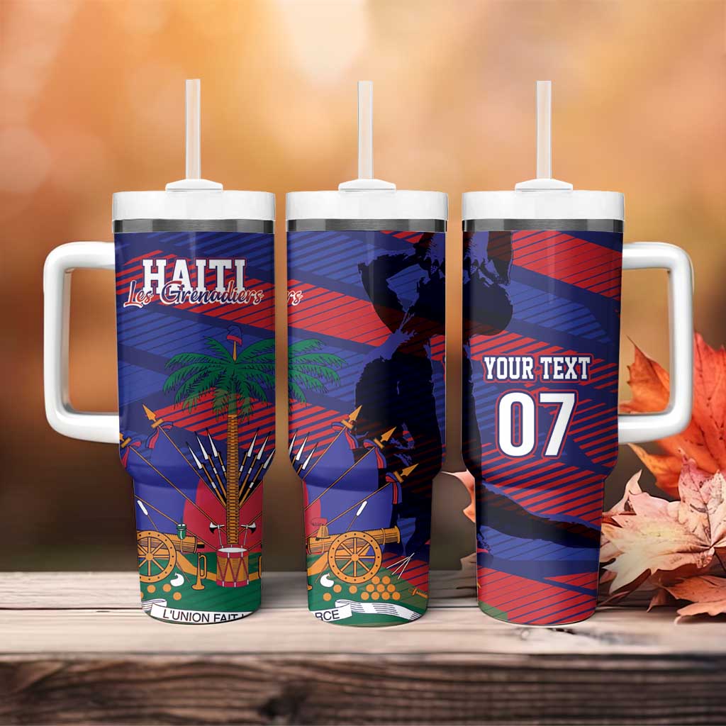 Haiti Football Personalized Les Grenadiers Tumbler With Handle Echoes of History - Wonder Print Shop