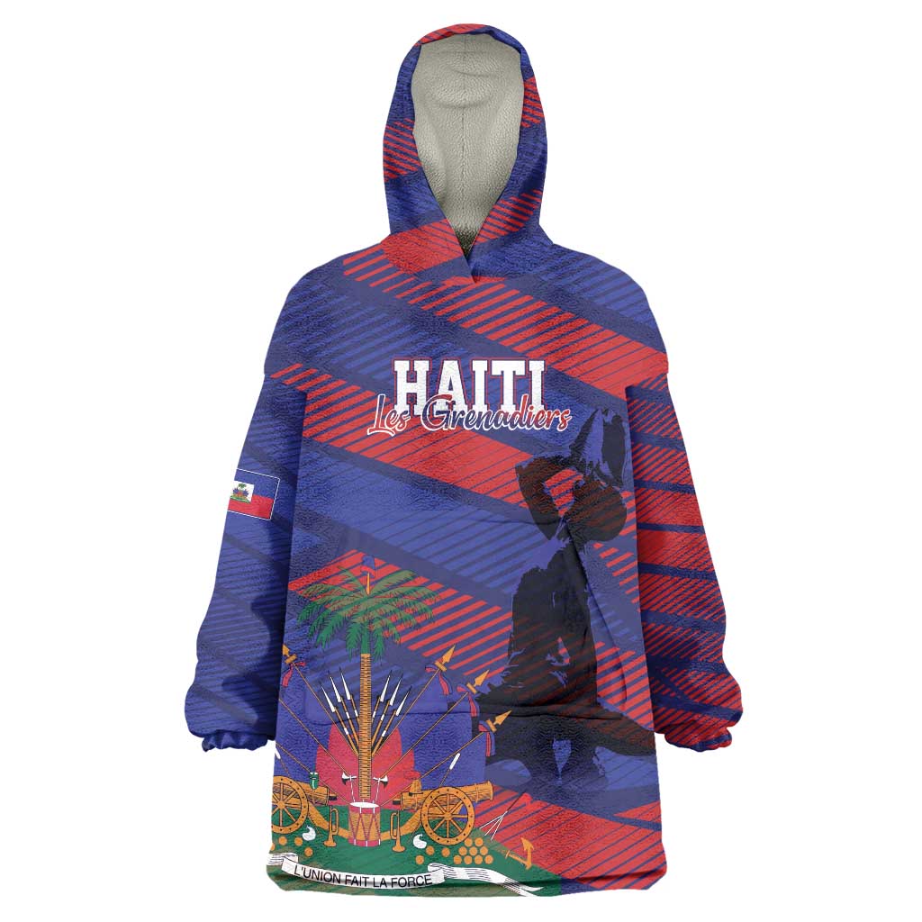 Haiti Football Personalized Les Grenadiers Wearable Blanket Hoodie Echoes of History - Wonder Print Shop