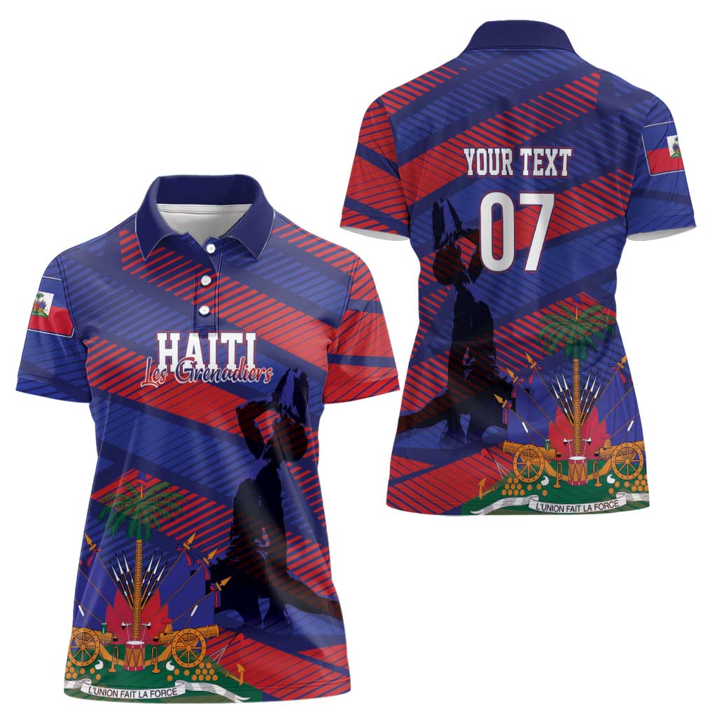 Haiti Football Personalized Les Grenadiers Women Polo Shirt Echoes of History - Wonder Print Shop