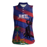 Haiti Football Personalized Les Grenadiers Women Sleeveless Polo Shirt Echoes of History - Wonder Print Shop