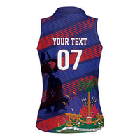 Haiti Football Personalized Les Grenadiers Women Sleeveless Polo Shirt Echoes of History - Wonder Print Shop