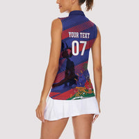 Haiti Football Personalized Les Grenadiers Women Sleeveless Polo Shirt Echoes of History - Wonder Print Shop