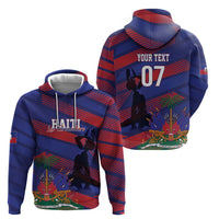 Haiti Football Personalized Les Grenadiers Zip Hoodie Echoes of History - Wonder Print Shop