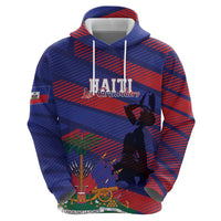 Haiti Football Personalized Les Grenadiers Zip Hoodie Echoes of History - Wonder Print Shop