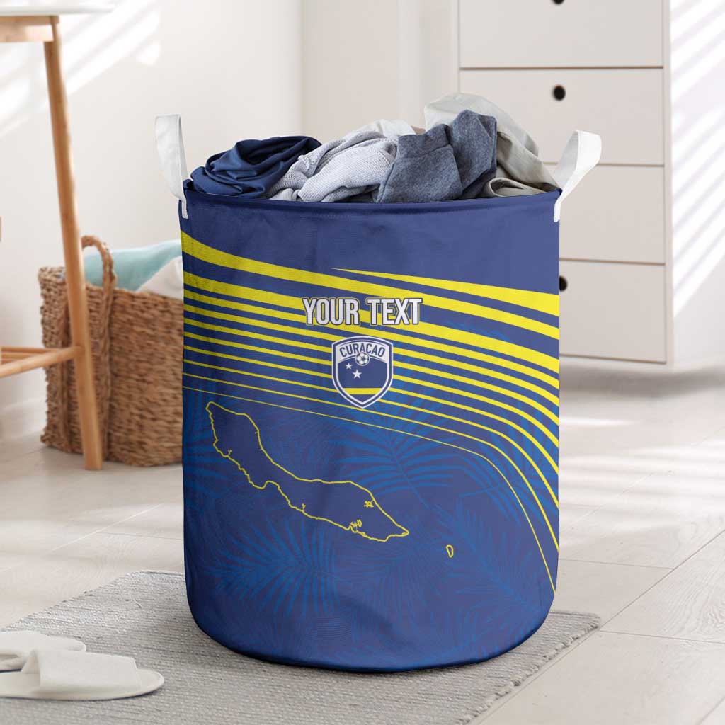 Curacao Football Custom Korsou Blue Wave Laundry Basket Making History - Wonder Print Shop