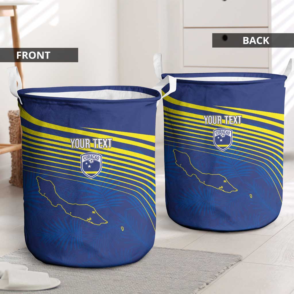 Curacao Football Custom Korsou Blue Wave Laundry Basket Making History - Wonder Print Shop