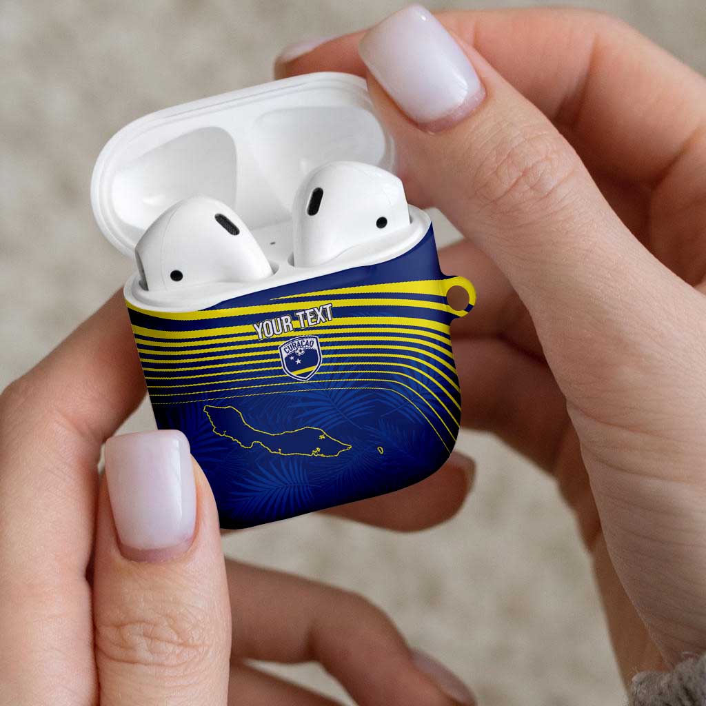 Curacao Football Custom Korsou Blue Wave AirPods Case Making History - Wonder Print Shop