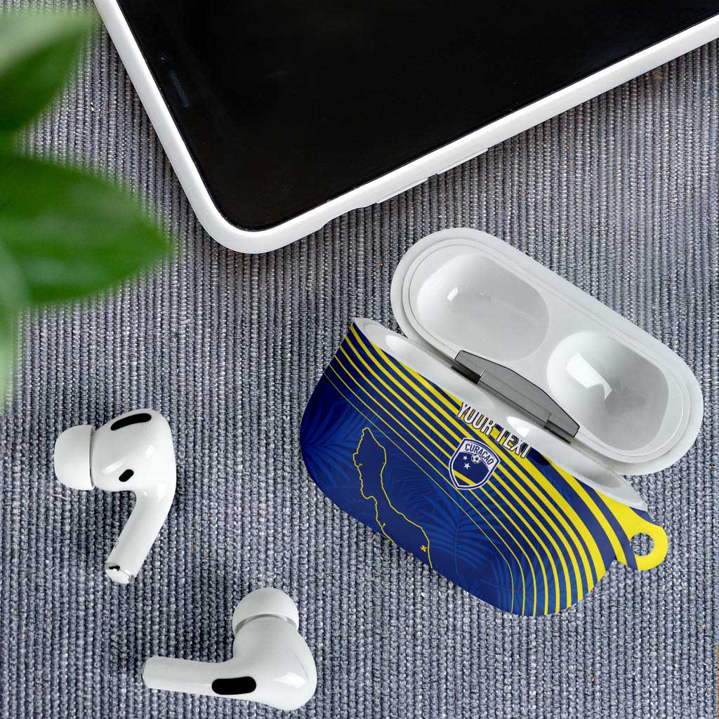 Curacao Football Custom Korsou Blue Wave AirPods Case Making History - Wonder Print Shop