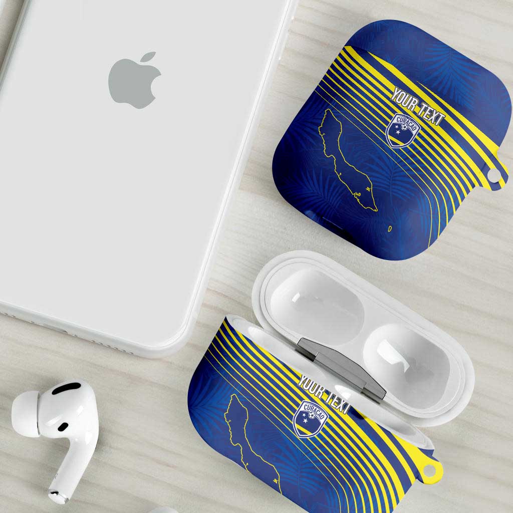 Curacao Football Custom Korsou Blue Wave AirPods Case Making History - Wonder Print Shop