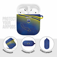 Curacao Football Custom Korsou Blue Wave AirPods Case Making History - Wonder Print Shop