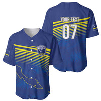 Curacao Football Custom Korsou Blue Wave Baseball Jersey Making History - Wonder Print Shop