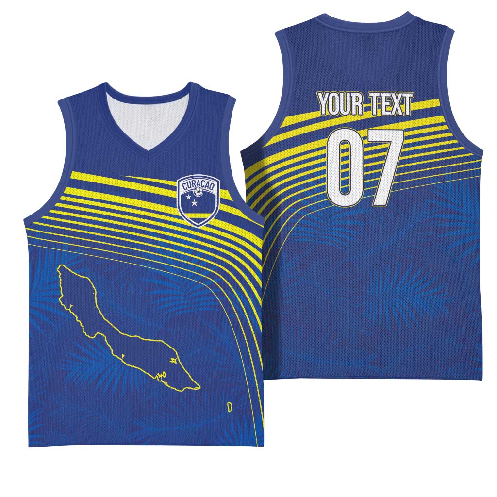 Curacao Football Custom Korsou Blue Wave Basketball Jersey Making History - Wonder Print Shop