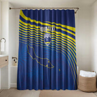 Curacao Football Custom Korsou Blue Wave Bathroom Set Making History - Wonder Print Shop