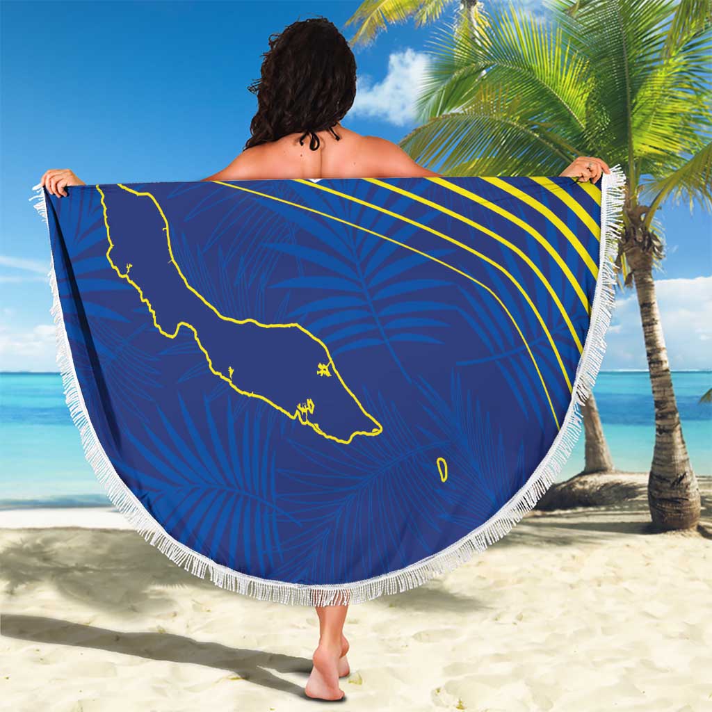 Curacao Football Custom Korsou Blue Wave Beach Blanket Making History - Wonder Print Shop