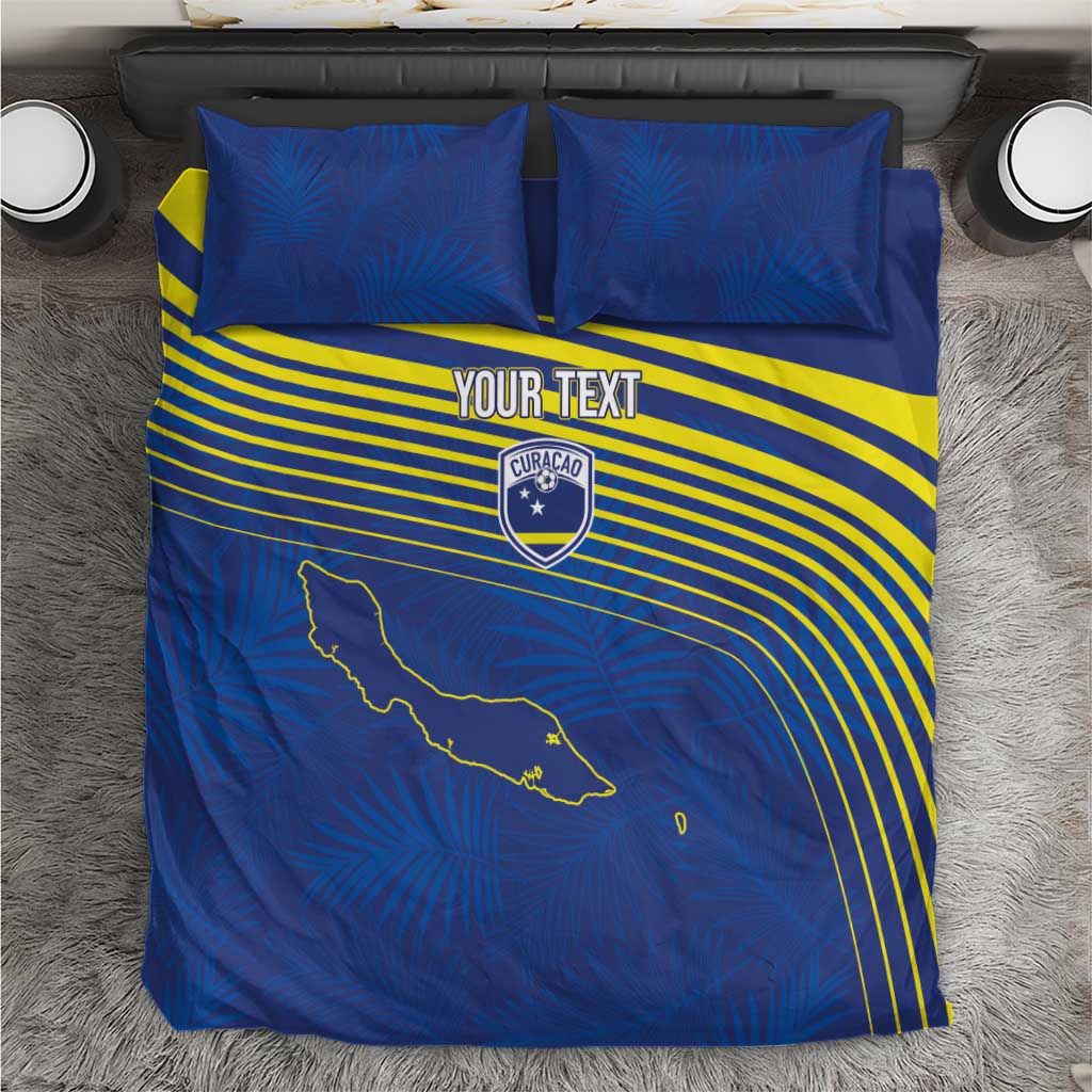 Curacao Football Custom Korsou Blue Wave Bedding Set Making History - Wonder Print Shop