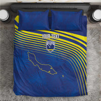 Curacao Football Custom Korsou Blue Wave Bedding Set Making History - Wonder Print Shop