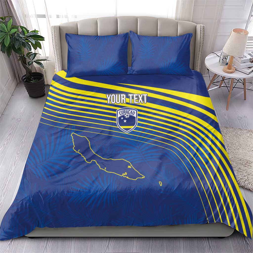 Curacao Football Custom Korsou Blue Wave Bedding Set Making History - Wonder Print Shop