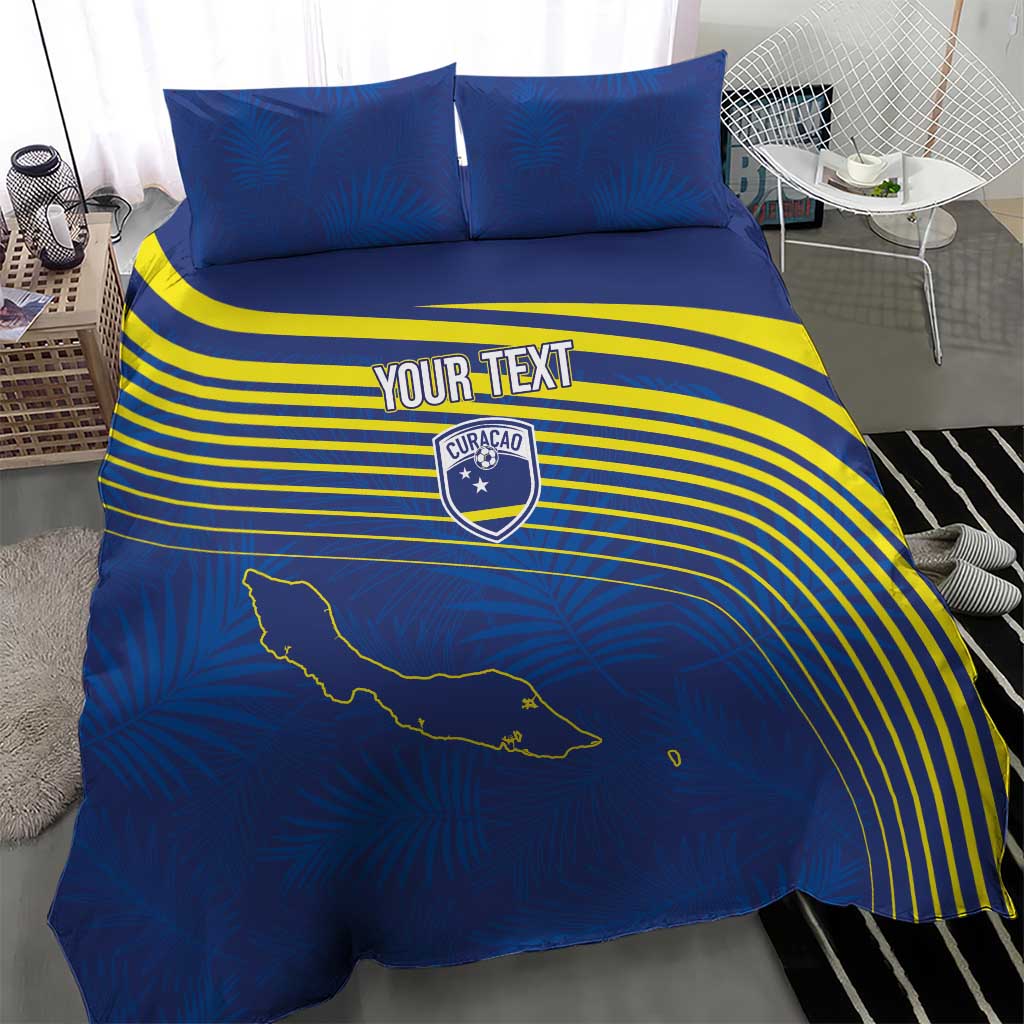 Curacao Football Custom Korsou Blue Wave Bedding Set Making History - Wonder Print Shop