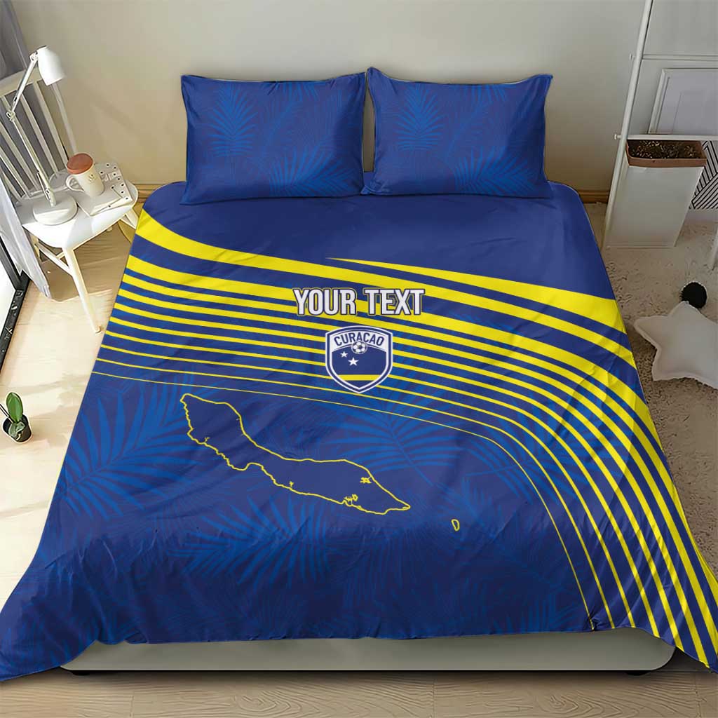 Curacao Football Custom Korsou Blue Wave Bedding Set Making History - Wonder Print Shop