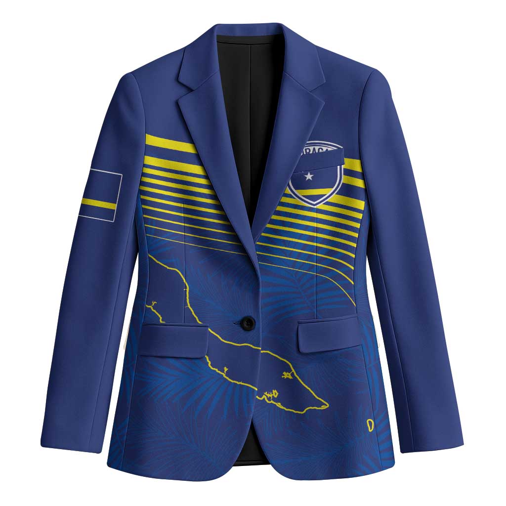 Curacao Football Custom Korsou Blue Wave Blazer Making History - Wonder Print Shop