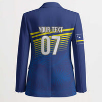 Curacao Football Custom Korsou Blue Wave Blazer Making History - Wonder Print Shop