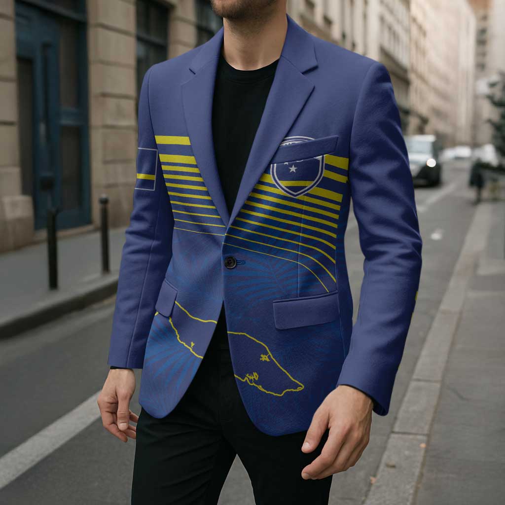 Curacao Football Custom Korsou Blue Wave Blazer Making History - Wonder Print Shop