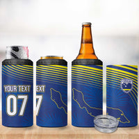 Curacao Football Custom Korsou Blue Wave 4 in 1 Can Cooler Tumbler Making History - Wonder Print Shop
