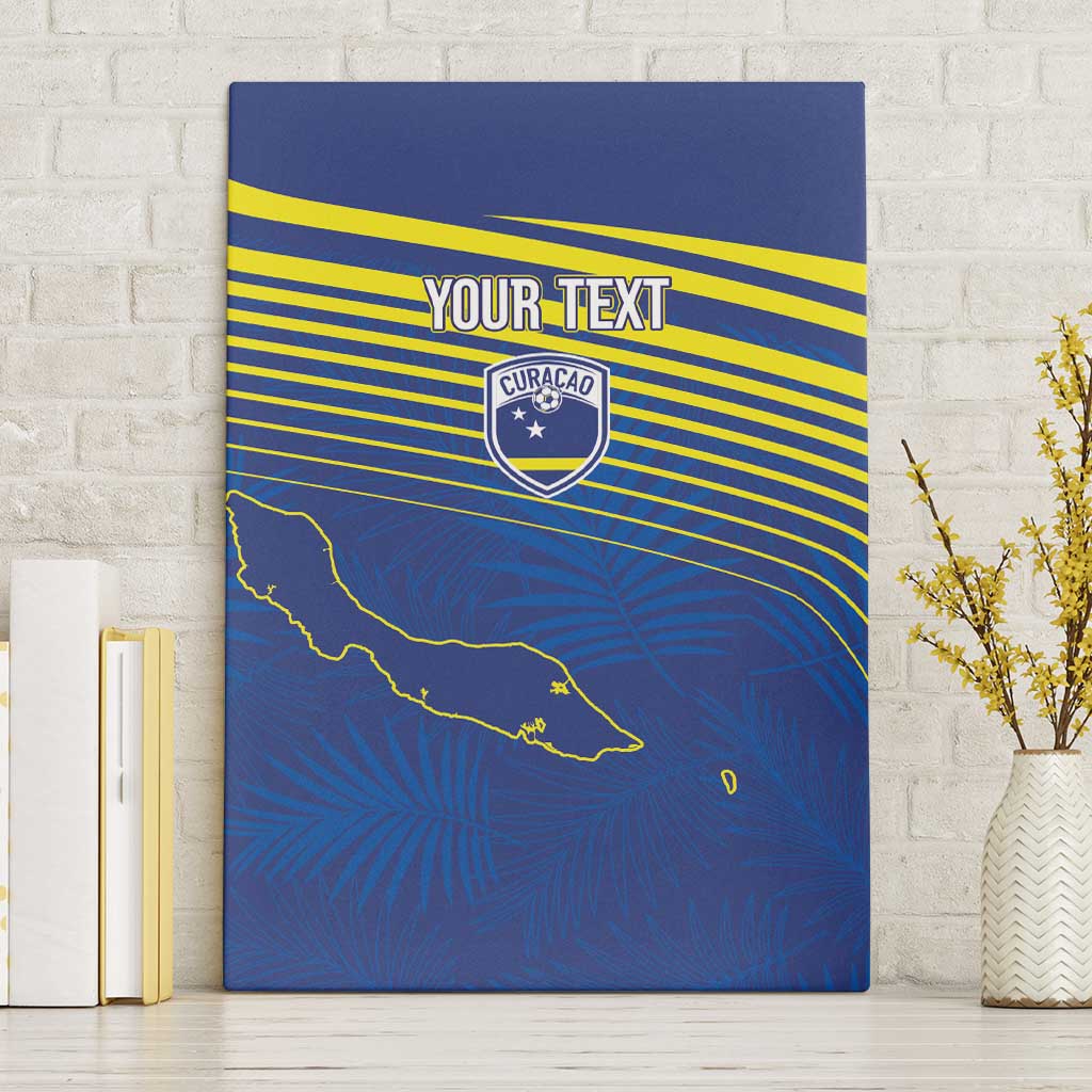 Curacao Football Custom Korsou Blue Wave Canvas Wall Art Making History - Wonder Print Shop