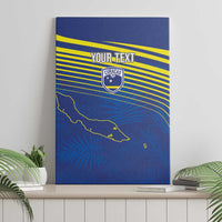 Curacao Football Custom Korsou Blue Wave Canvas Wall Art Making History - Wonder Print Shop