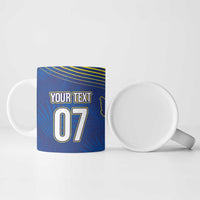 Curacao Football Custom Korsou Blue Wave Ceramic Mug Making History - Wonder Print Shop