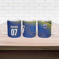 Curacao Football Custom Korsou Blue Wave Ceramic Mug Making History - Wonder Print Shop