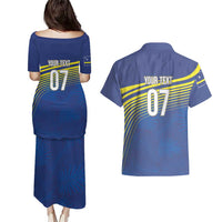 Curacao Football Custom Korsou Blue Wave Couples Matching Puletasi and Hawaiian Shirt Making History - Wonder Print Shop
