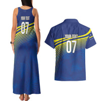 Curacao Football Custom Korsou Blue Wave Couples Matching Tank Maxi Dress and Hawaiian Shirt Making History - Wonder Print Shop